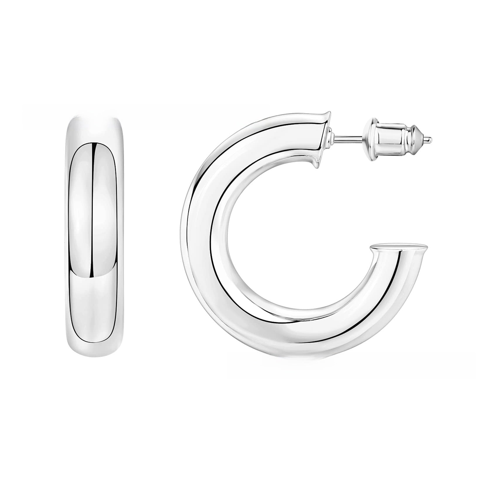 Hollow Tube C-Shaped Earrings