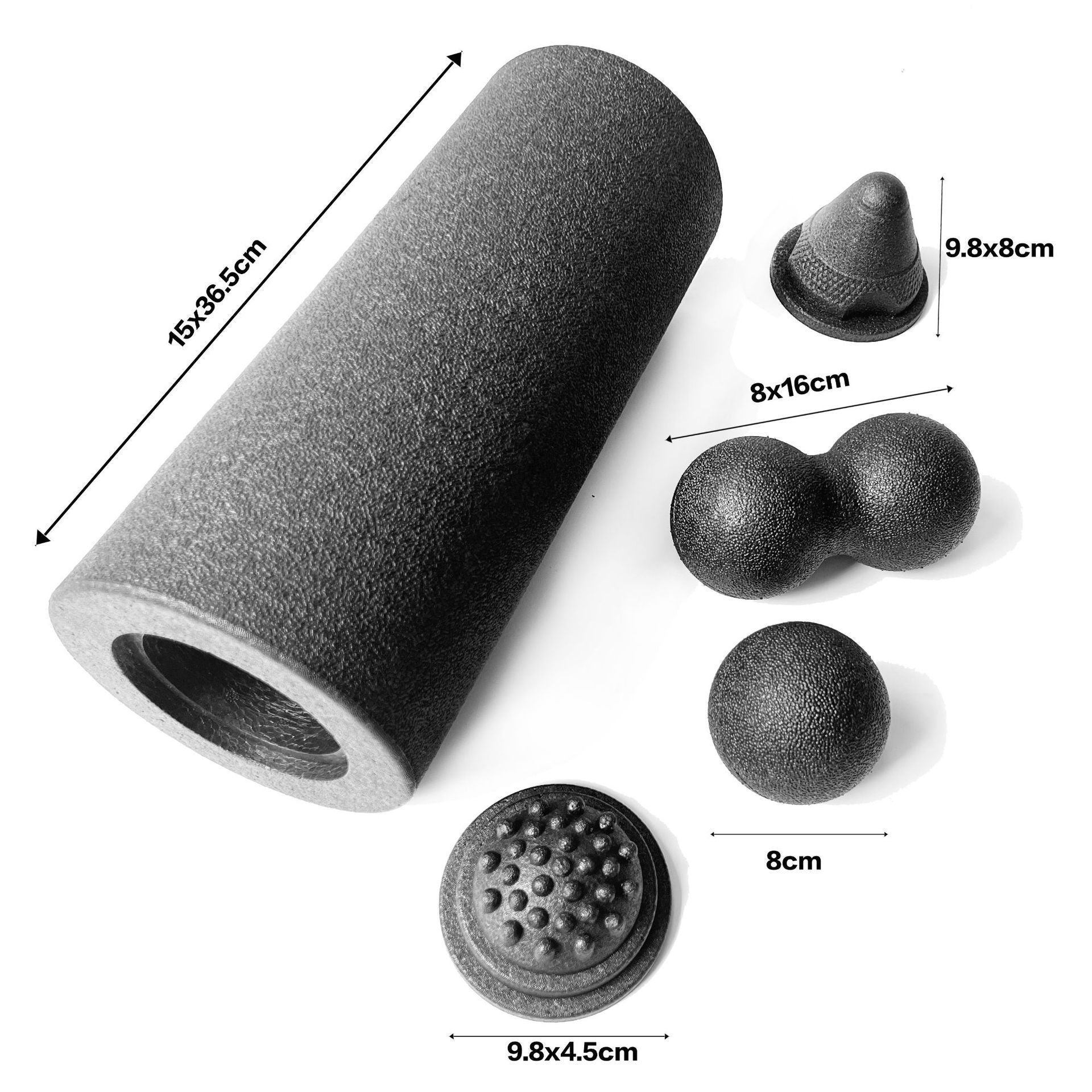 Hollow Yoga Column Peanut Ball Five-Piece Set EPP Foam Roller