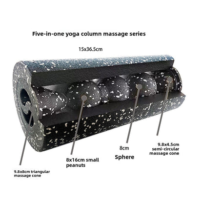 Hollow Yoga Column Peanut Ball Five-Piece Set EPP Foam Roller