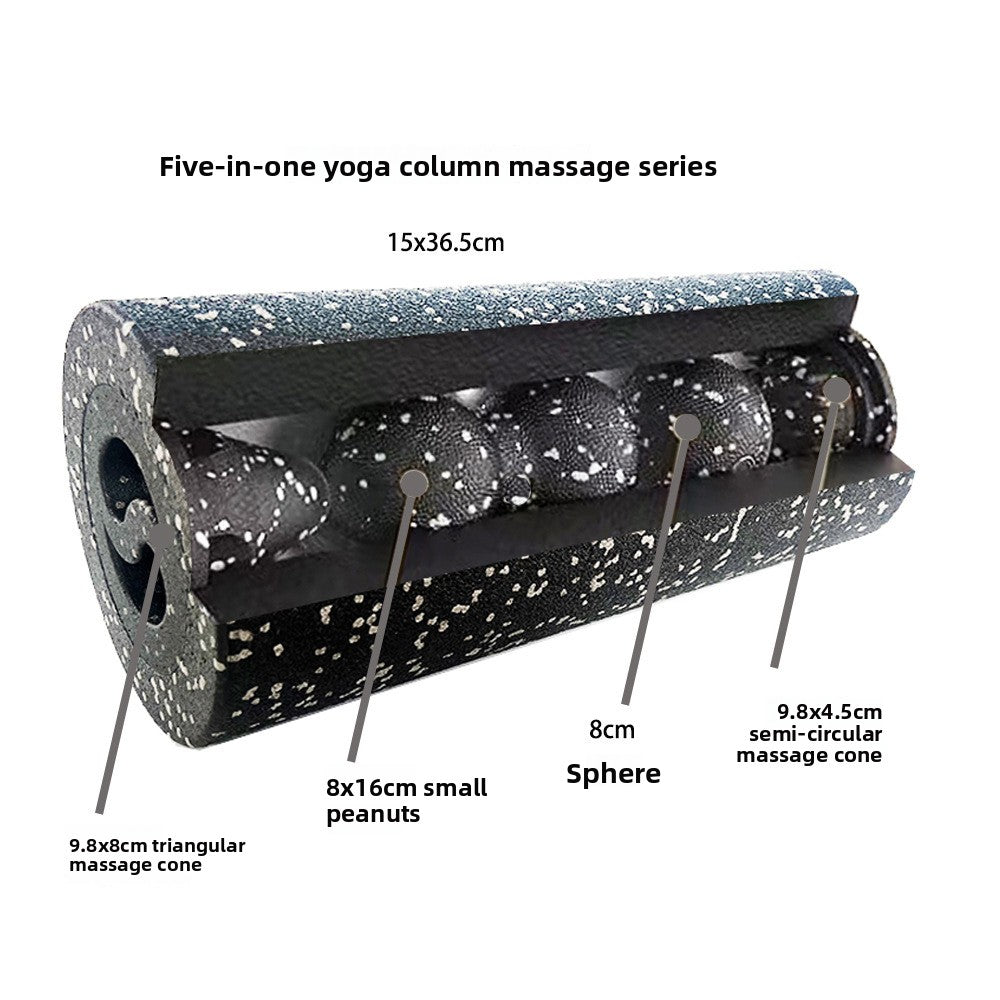 Hollow Yoga Column Peanut Ball Five-Piece Set EPP Foam Roller