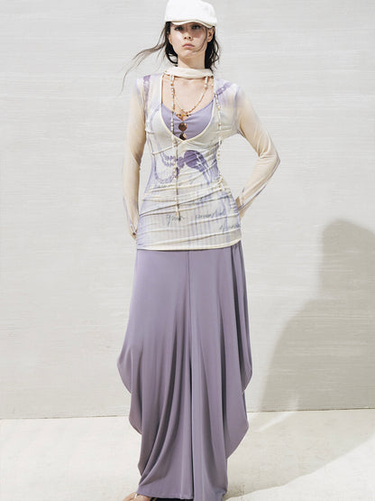 HollowOut Beaded Cocoon TwoPiece Dress
