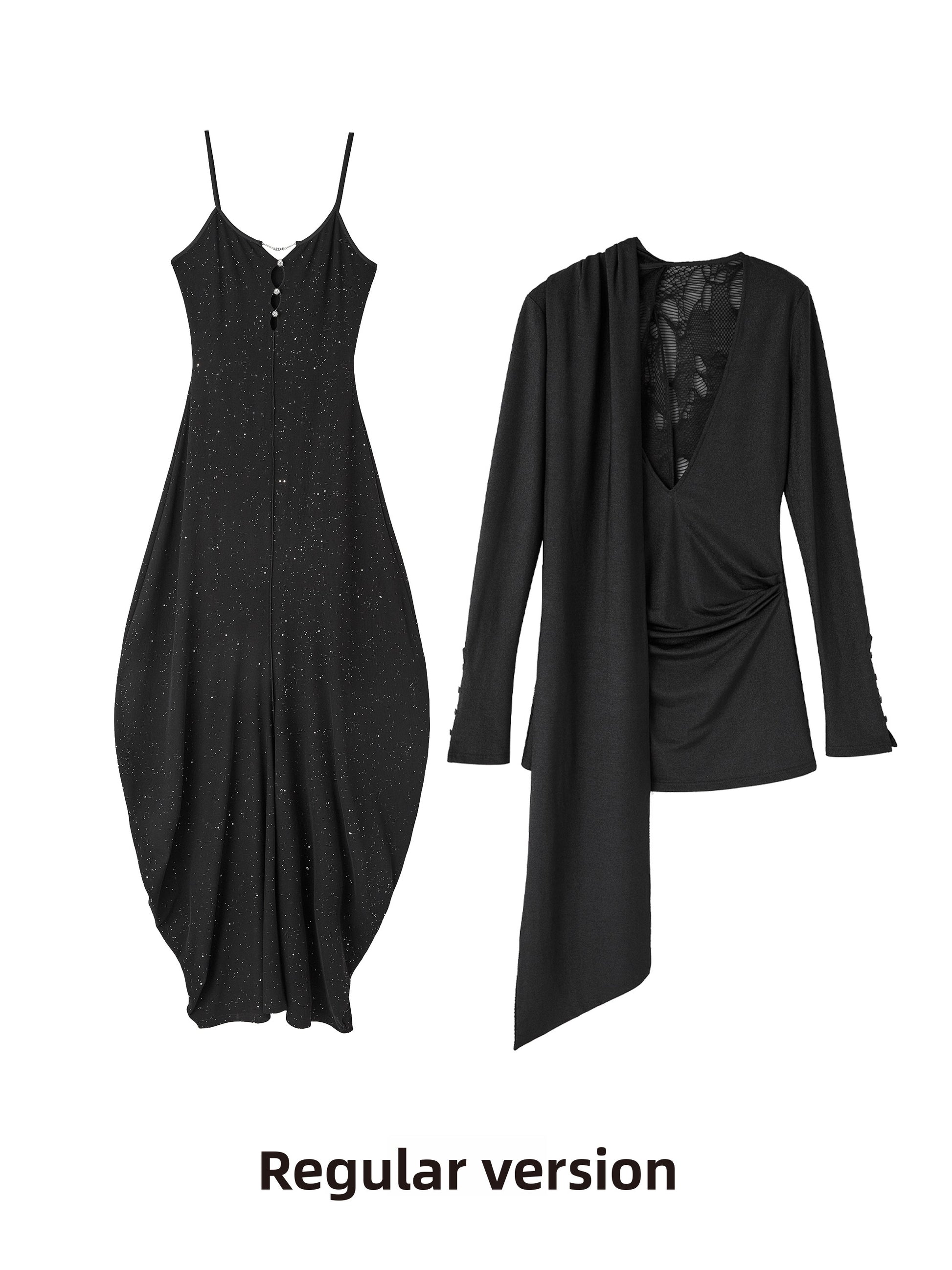 HollowOut Beaded Cocoon TwoPiece Dress