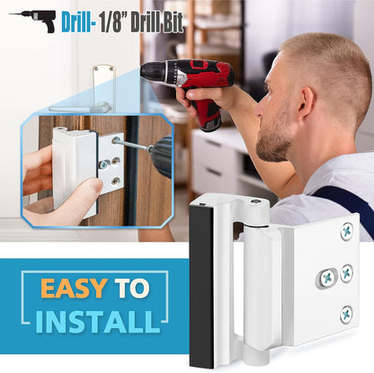 Home Safety Door Reinforcement Lock with Hinge Latch