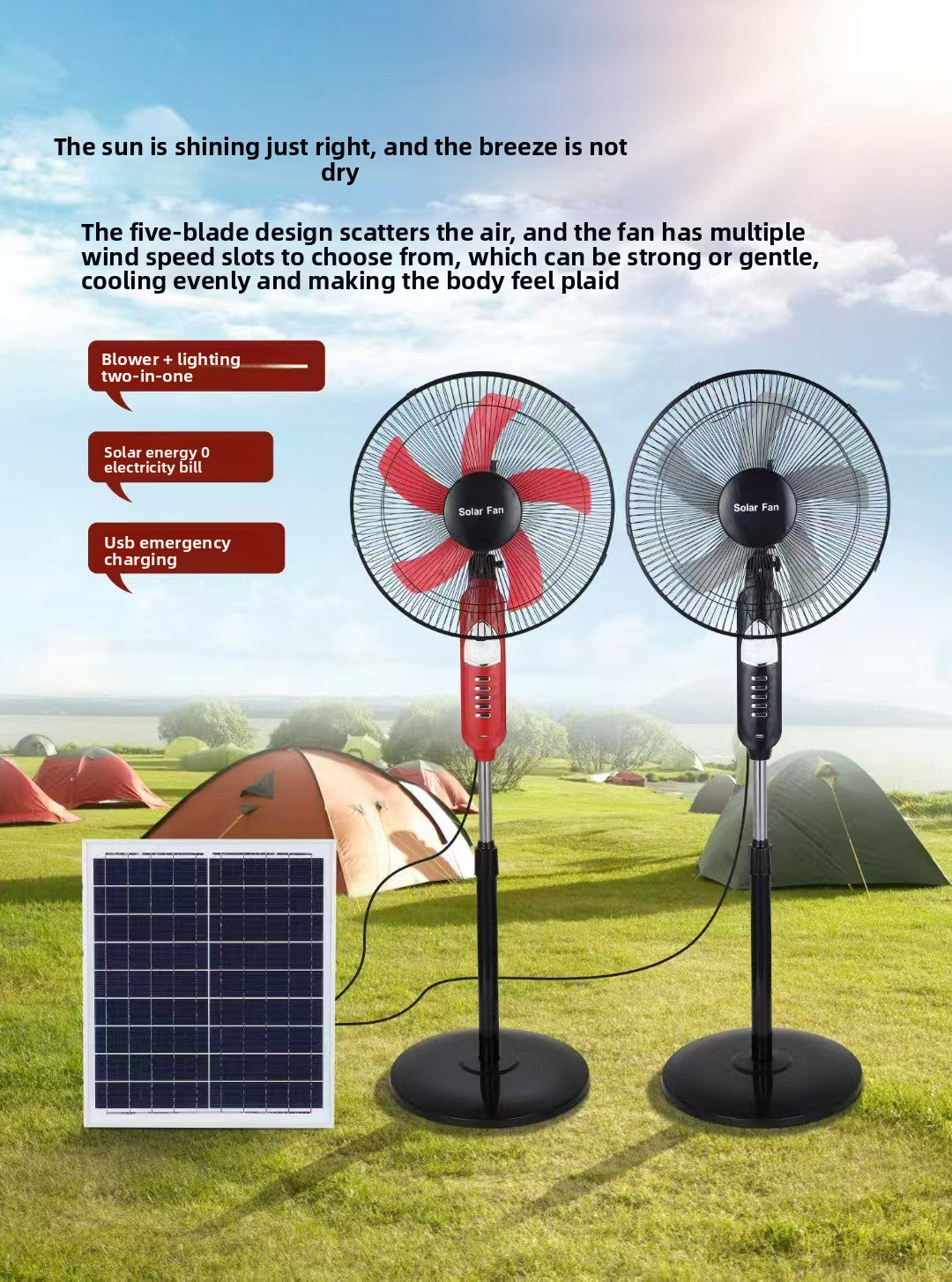 Home Silent Solar Fan