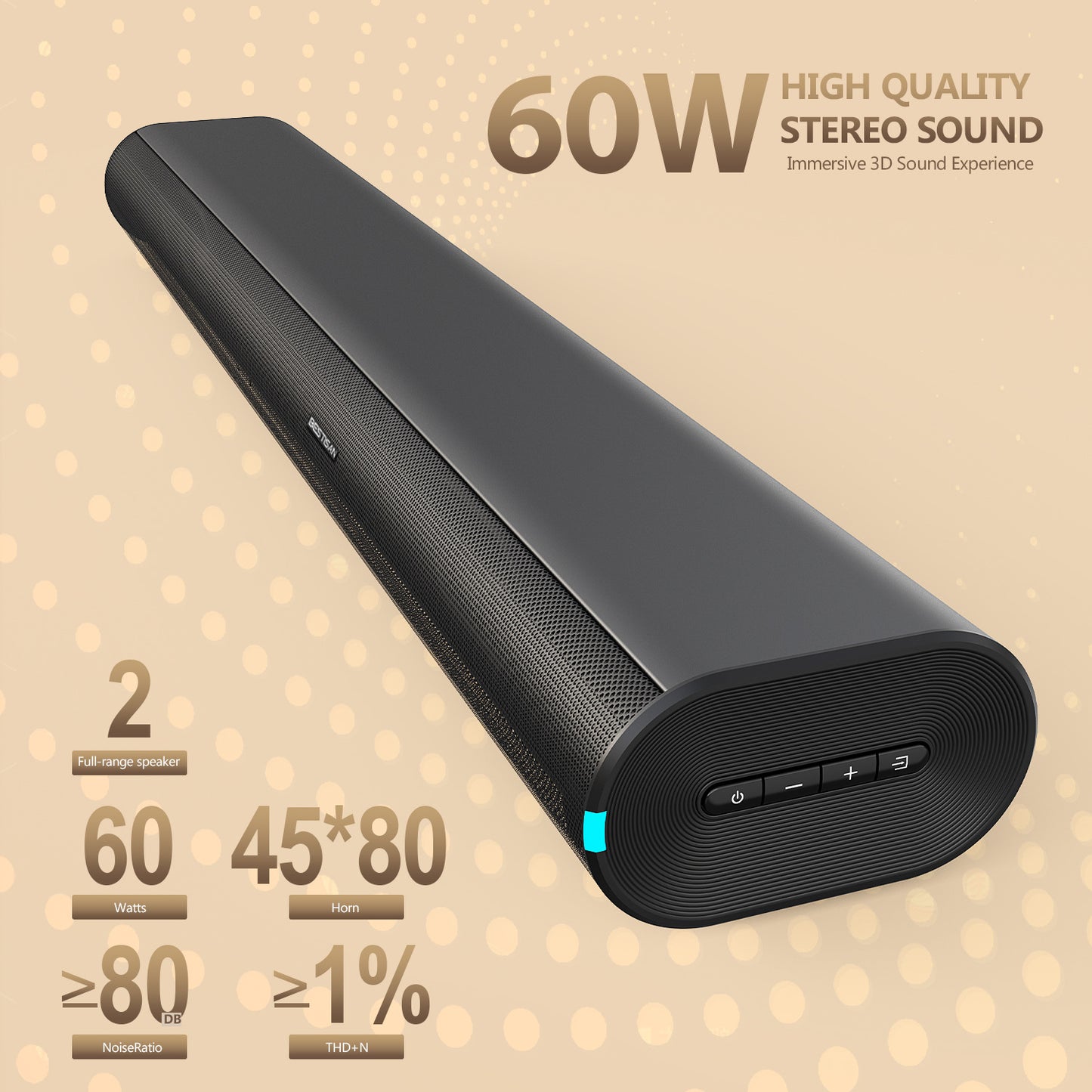 Home Theater Bluetooth Speaker with Subwoofer Output