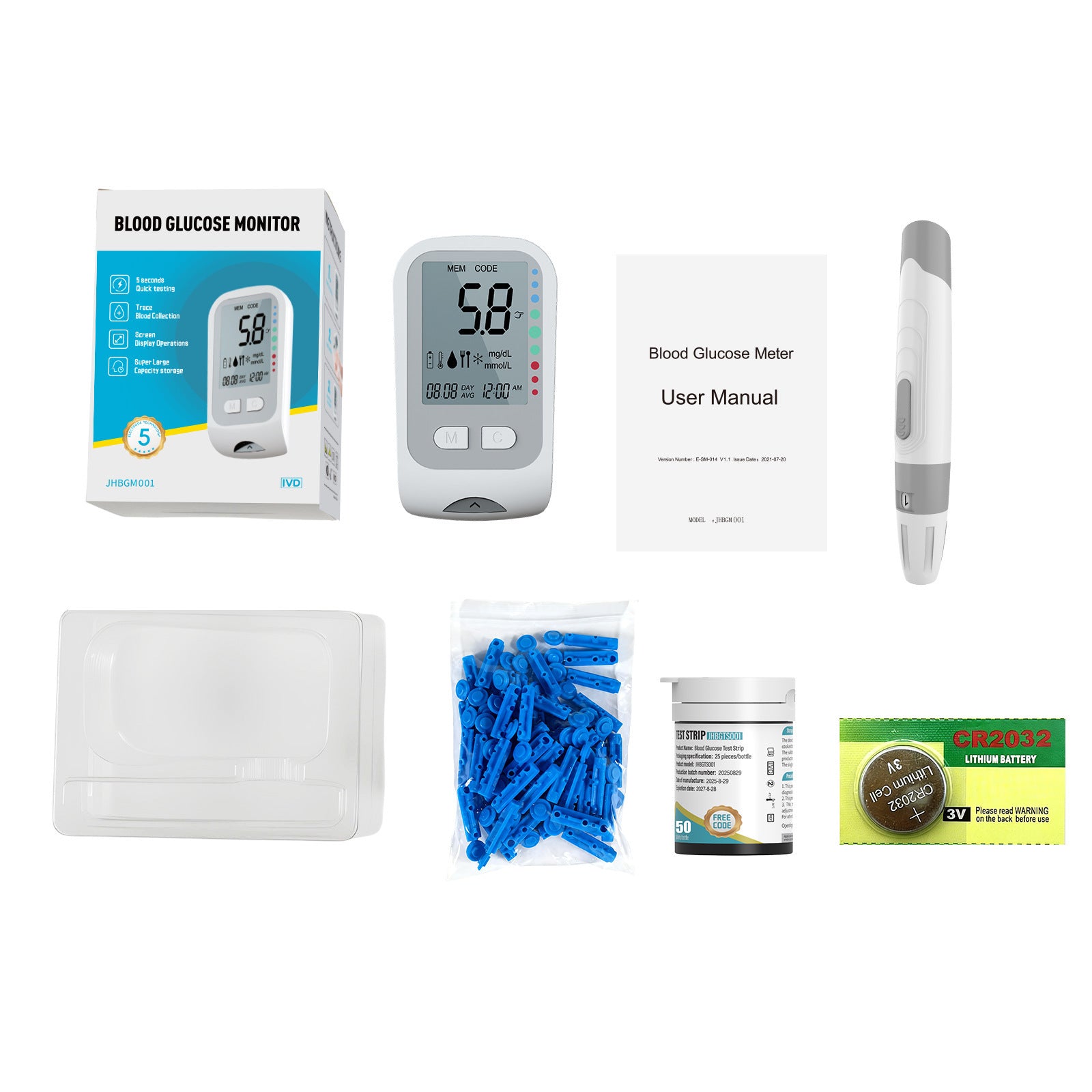 Home Use Blood Glucose Meter Kit