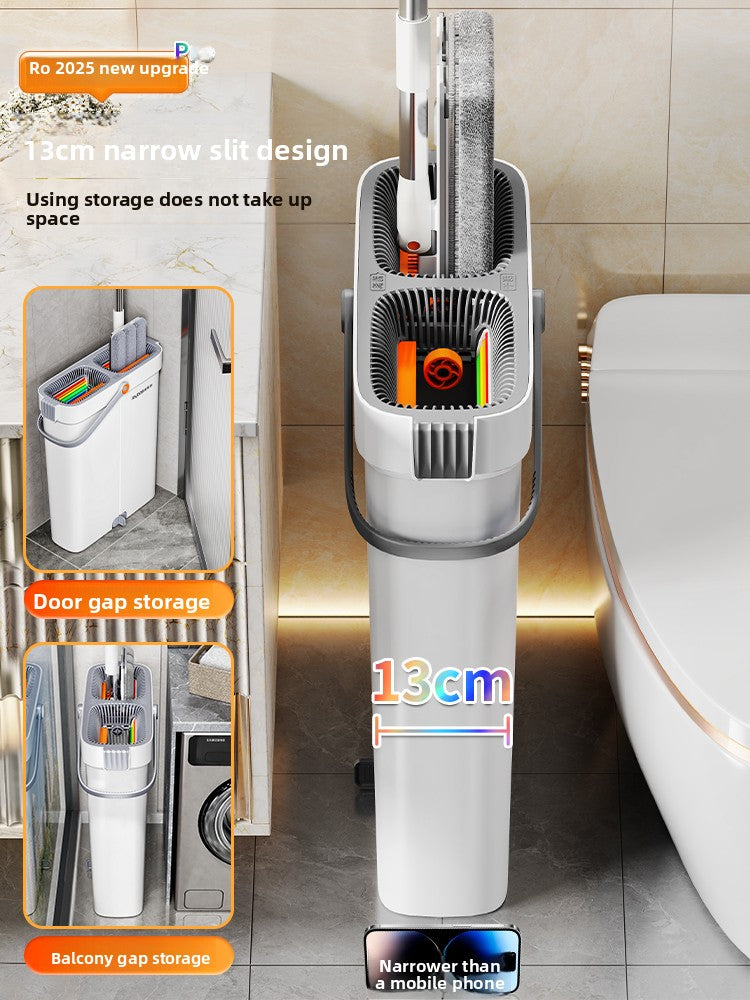 Home-use hands-free flat mop cleaning tool, suitable for both dry and wet mopping