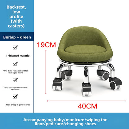 Home Use Rolling Round Stool