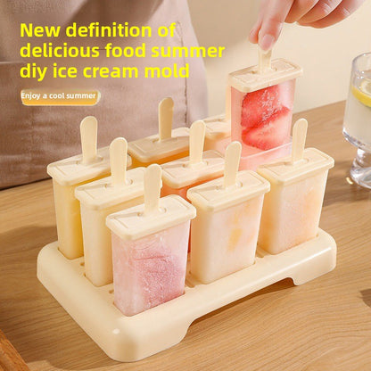 Homemade ice cream mold ice box