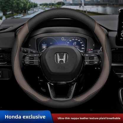Honda Car Steering Wheel Cover Ultra-Thin Genuine Leather