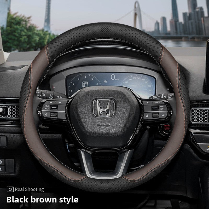 Honda Car Steering Wheel Cover Ultra-Thin Genuine Leather