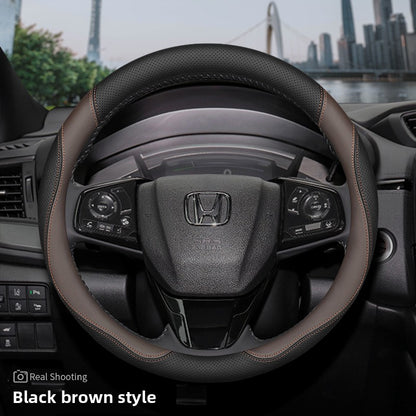 Honda Car Steering Wheel Cover Ultra-Thin Genuine Leather