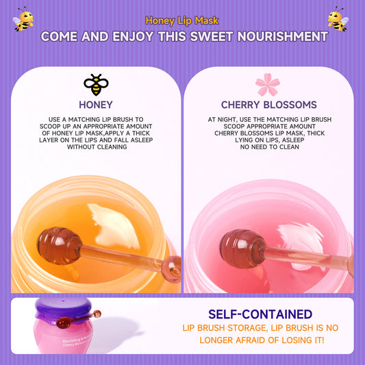 Honey Sakura Lip Care Set with Scrub and Balm