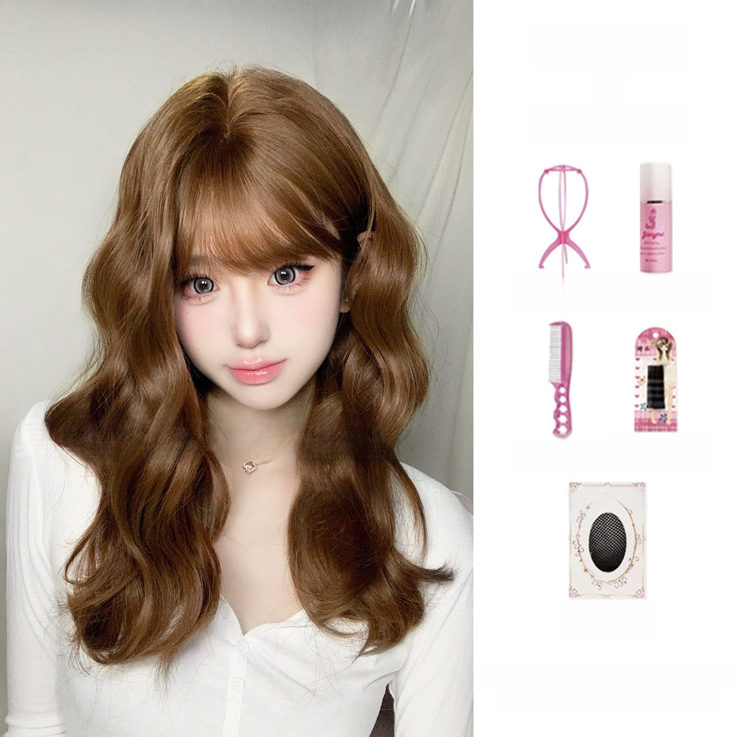 Honey tea brown long curls