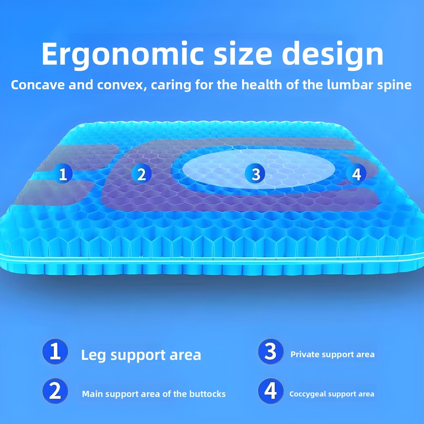 Honeycomb Gel Ice Seat Cushion