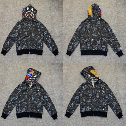 Hooded cardigan jacket