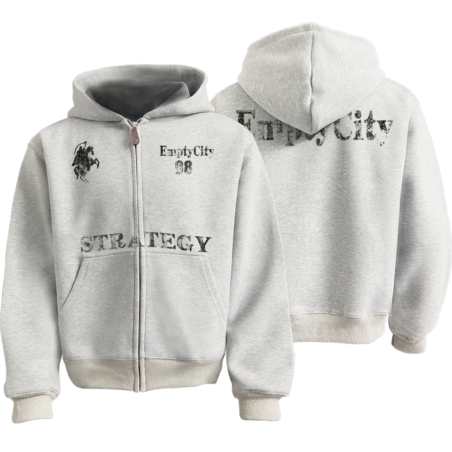hooded cardigan sweatshirt