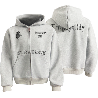 hooded cardigan sweatshirt