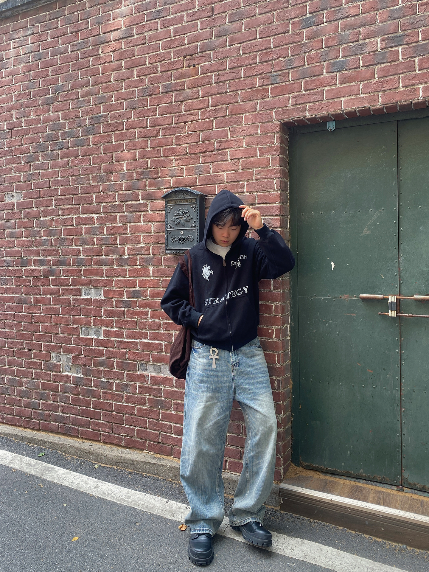 hooded cardigan sweatshirt