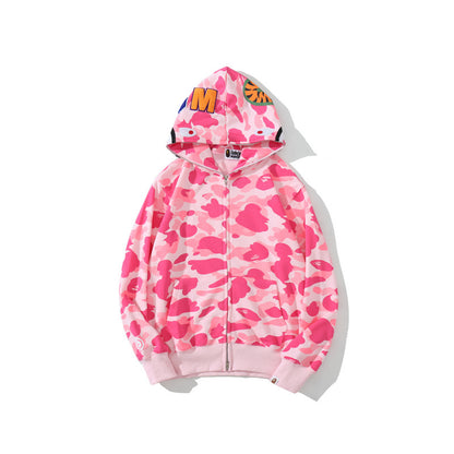 Hooded Cardigan Zipper Fleece Sweatshirt