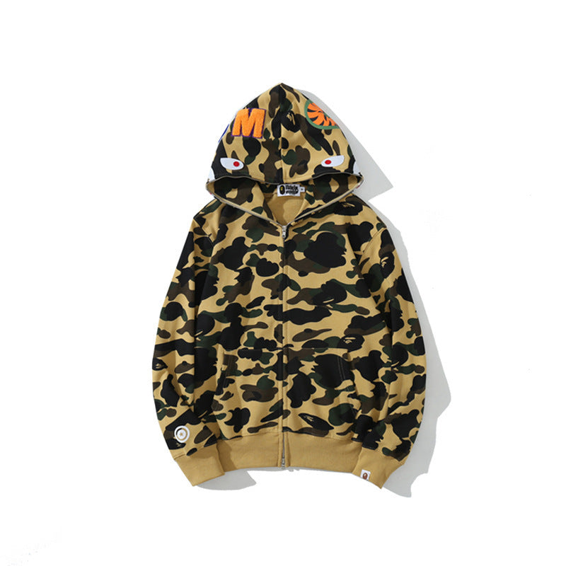 Hooded Cardigan Zipper Fleece Sweatshirt