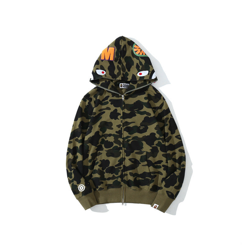 Hooded Cardigan Zipper Fleece Sweatshirt