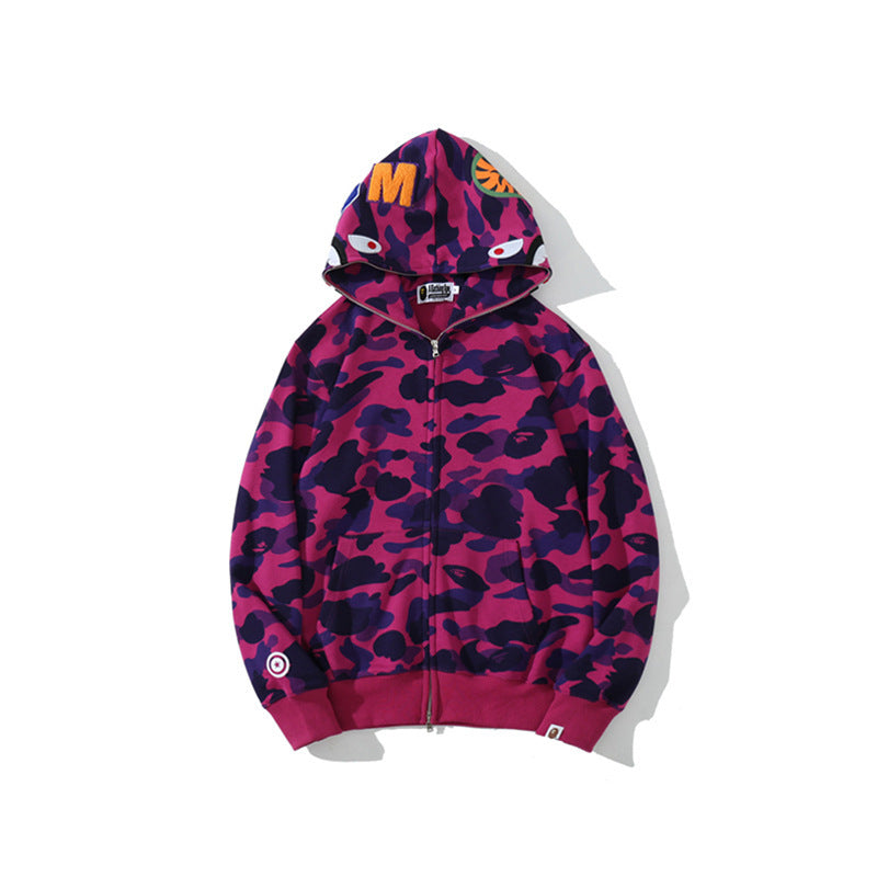 Hooded Cardigan Zipper Fleece Sweatshirt