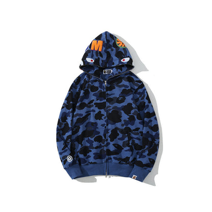 Hooded Cardigan Zipper Fleece Sweatshirt