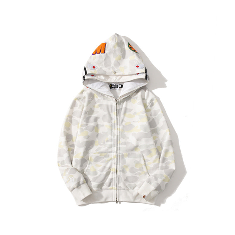 Hooded Cardigan Zipper Fleece Sweatshirt