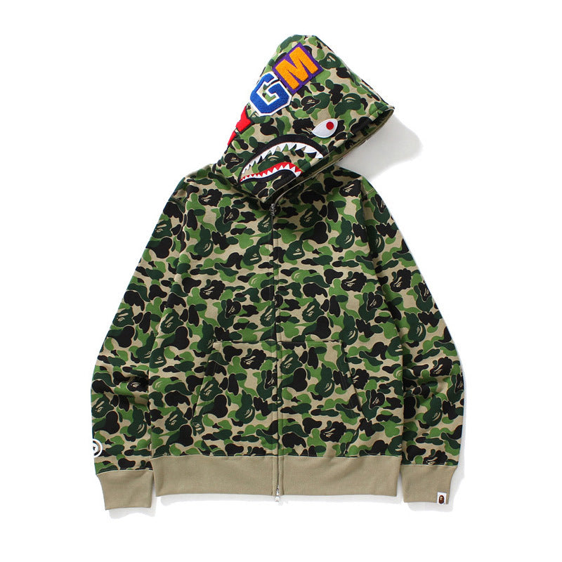 Hooded Cardigan Zipper Fleece Sweatshirt