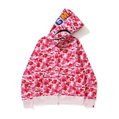 Hooded Cardigan Zipper Fleece Sweatshirt