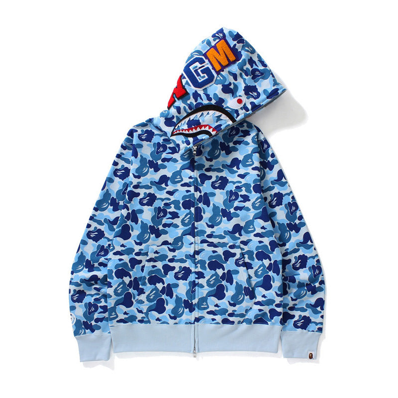 Hooded Cardigan Zipper Fleece Sweatshirt
