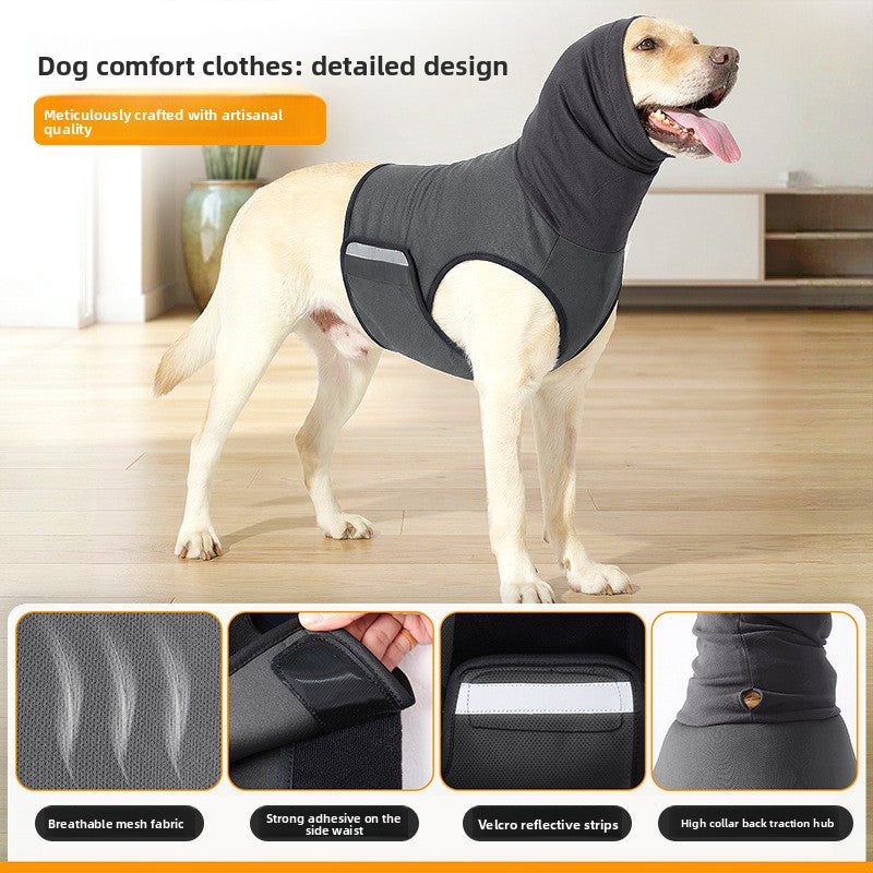 Hooded Dog Vest with Anxiety Relief