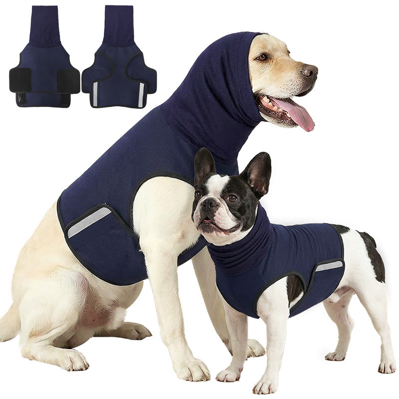 Hooded Dog Vest with Anxiety Relief