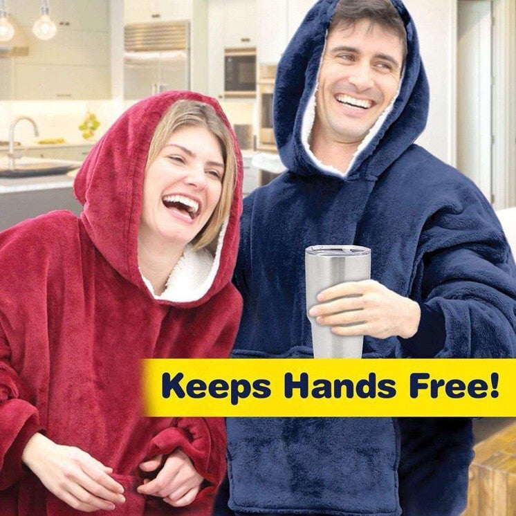 Hooded Fleece Wearable Blanket