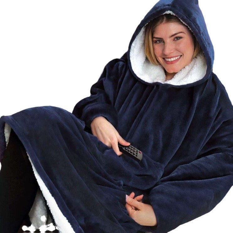 Hooded Fleece Wearable Blanket