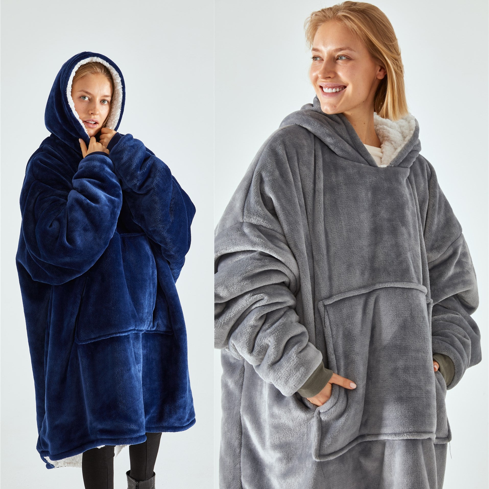 Hooded Fleece Wearable Blanket