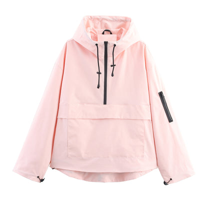 Hooded jacket upper jacket