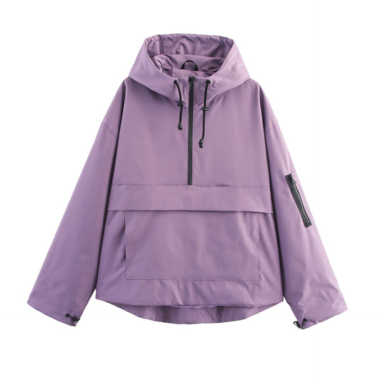 Hooded jacket upper jacket