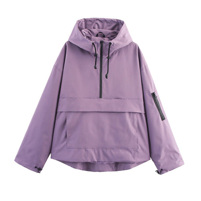Hooded jacket upper jacket
