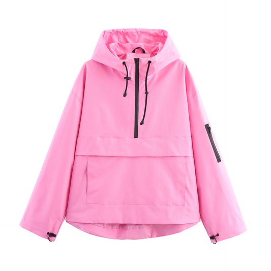 Hooded jacket upper jacket