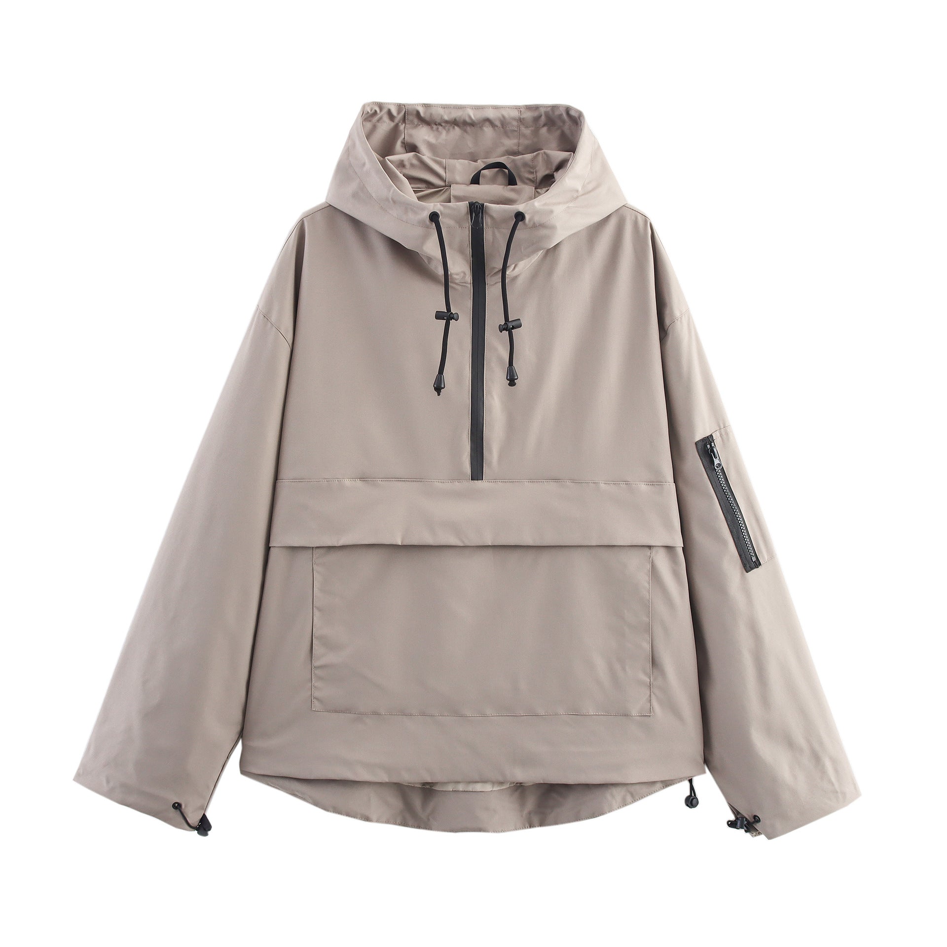 Hooded jacket upper jacket
