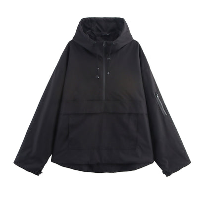 Hooded jacket upper jacket