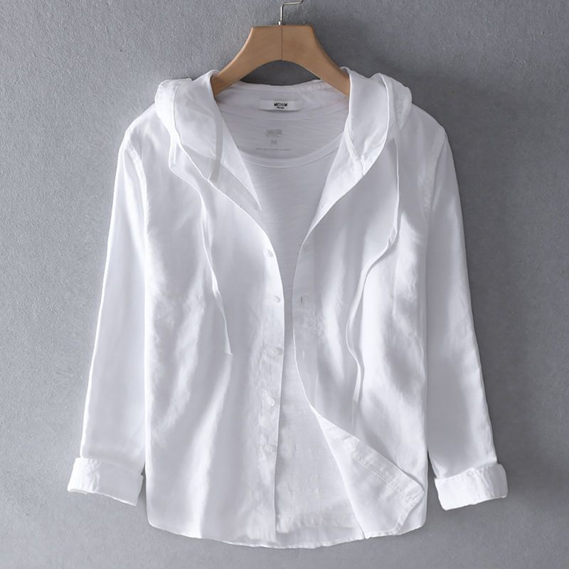 Hooded Linen Shirt