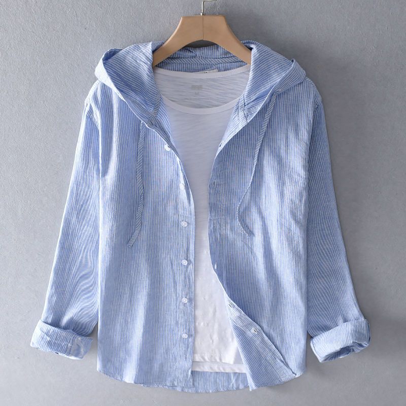 Hooded Linen Shirt