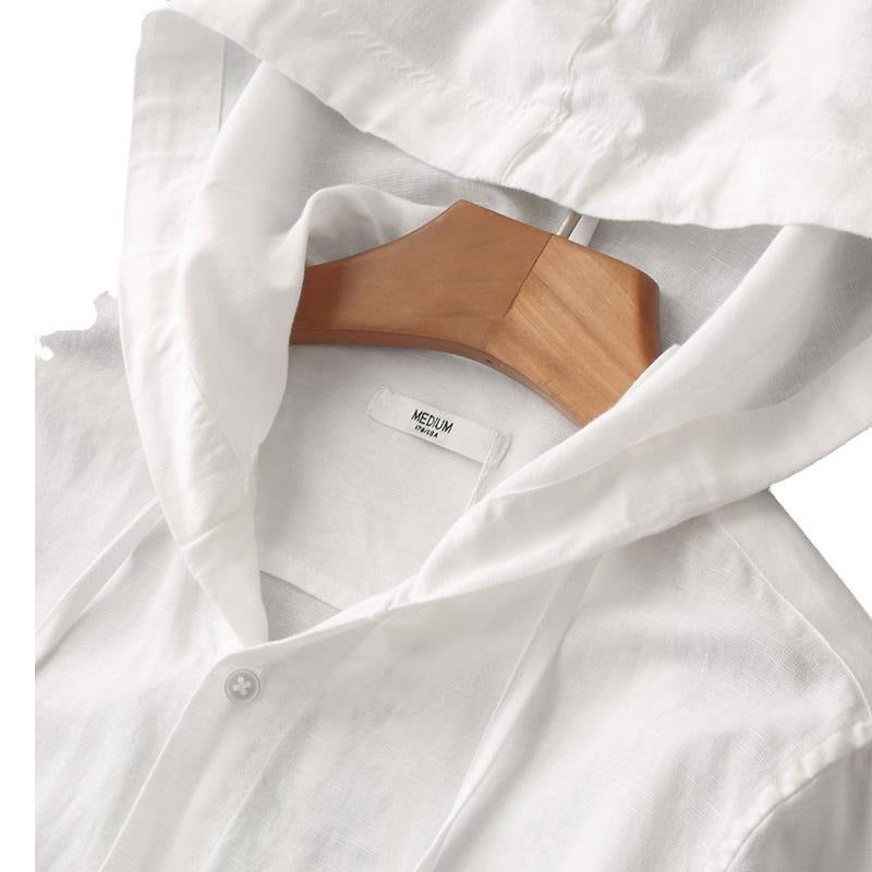 Hooded Linen Shirt