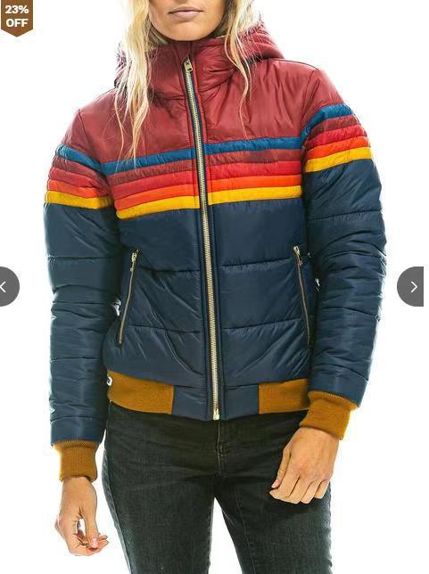 Hooded Printed Short Cotton Jacket