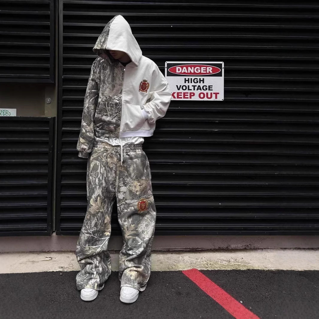 Hooded Printed Sweatshirt and Sweatpants Set