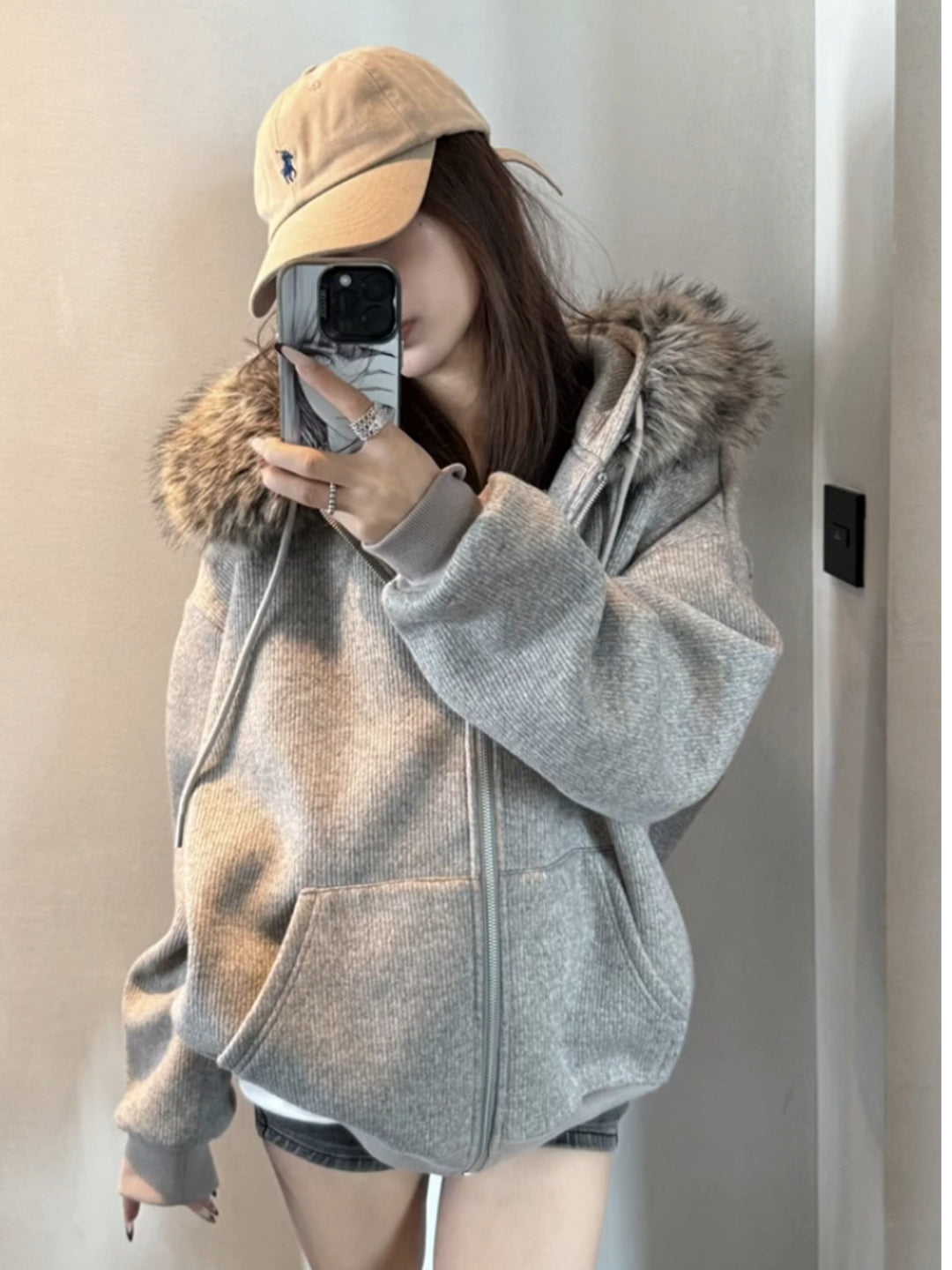 Hooded pullover jacket
