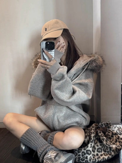 Hooded pullover jacket